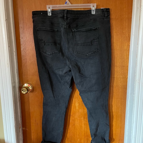 SUPER distressed black American eagle jeans size22 - Picture 3 of 4